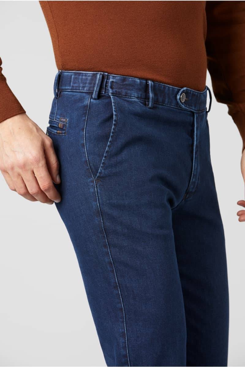 Meyer Pantalone in denim flex meyer blu stone modern fit 2025