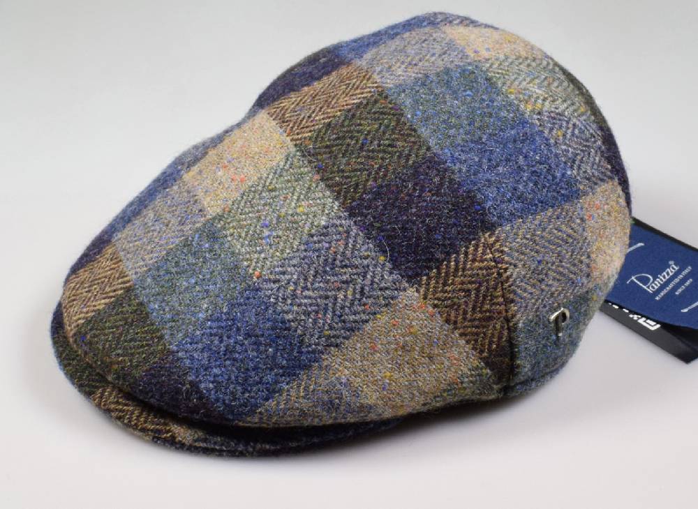 Panizza Berretto panizza peaked in lana donegal tweed fantasia
