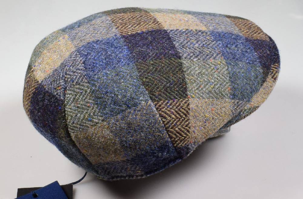Panizza Berretto panizza peaked in lana donegal tweed fantasia Nuovo