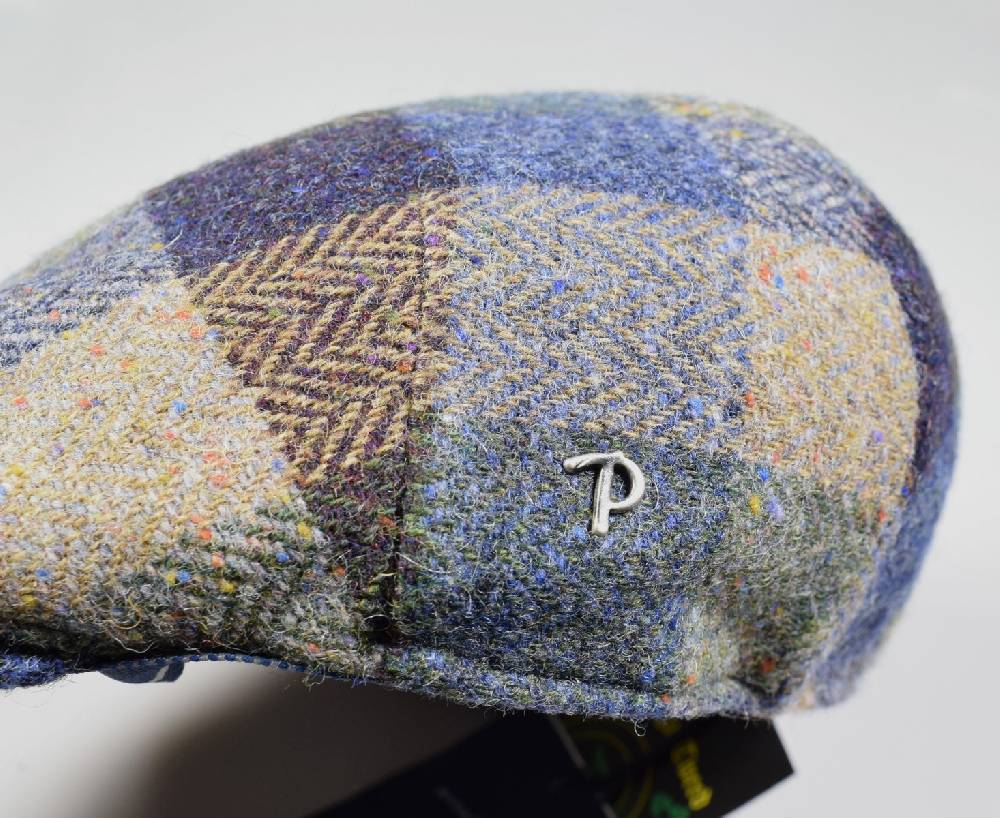 Panizza Berretto panizza peaked in lana donegal tweed fantasia Nuovo