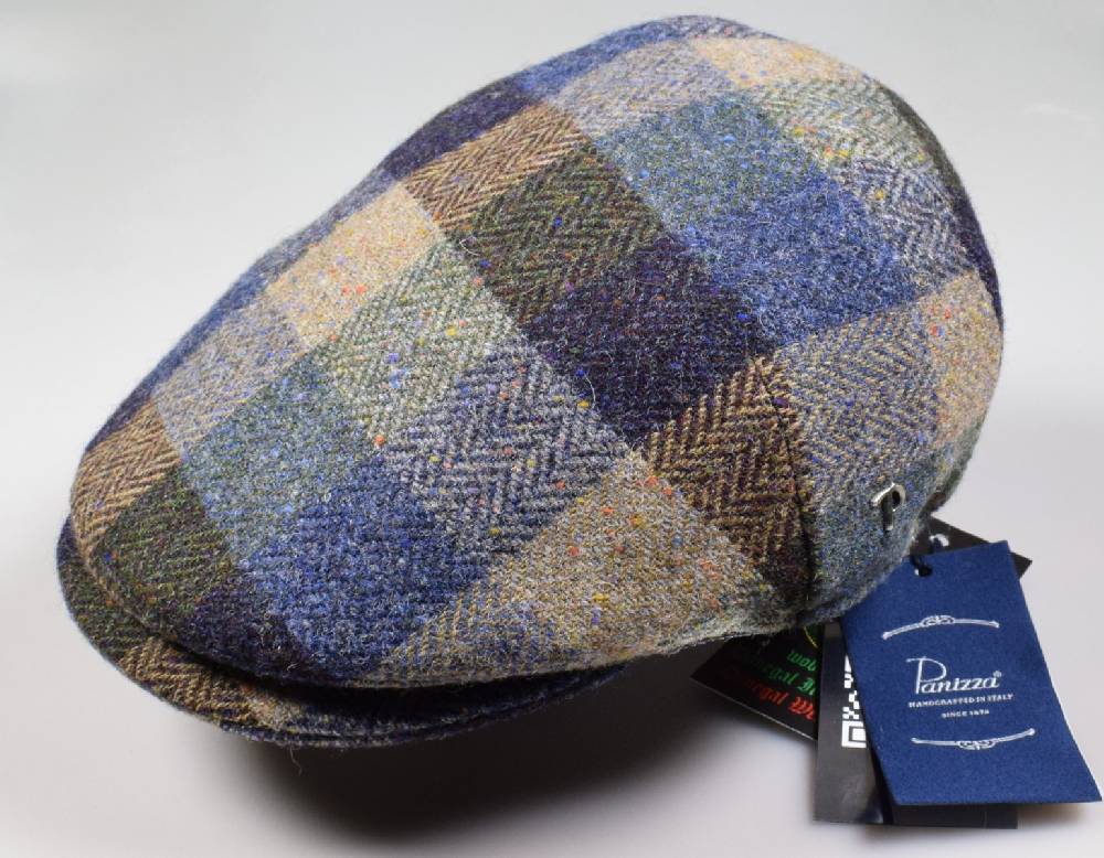 Panizza Berretto panizza peaked in lana donegal tweed fantasia Nuovo