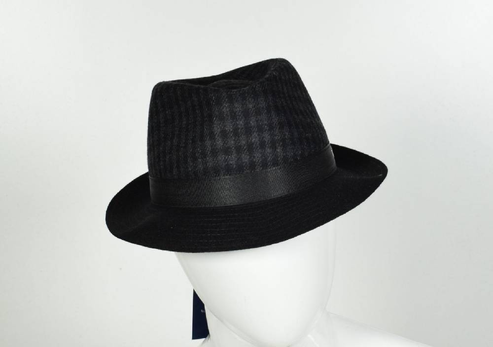 Panizza Cappello trilby panizza grigio a quadri Vendita