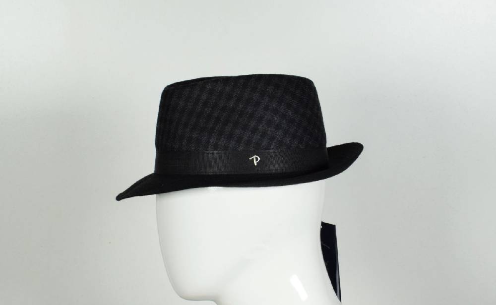 Panizza Cappello trilby panizza grigio a quadri Vendita