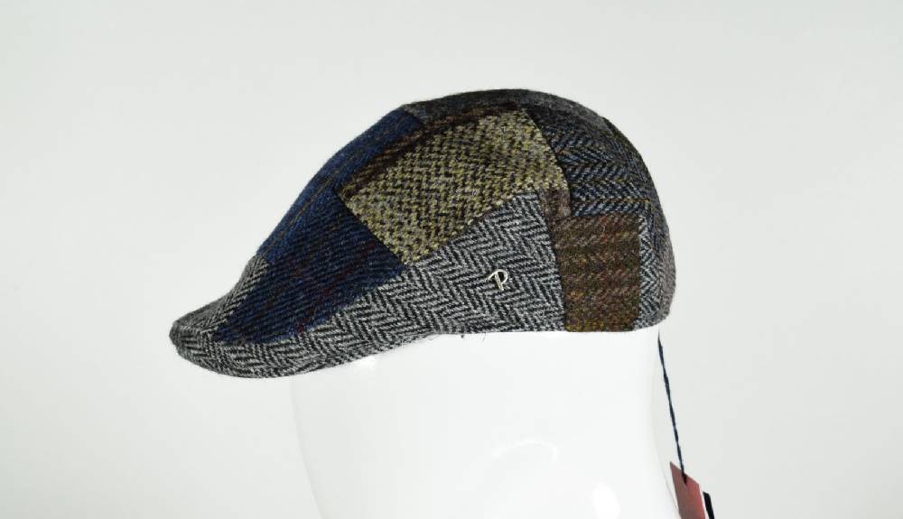 Panizza Berretto panizza a patchwork in lana harris tweed Negozi Online