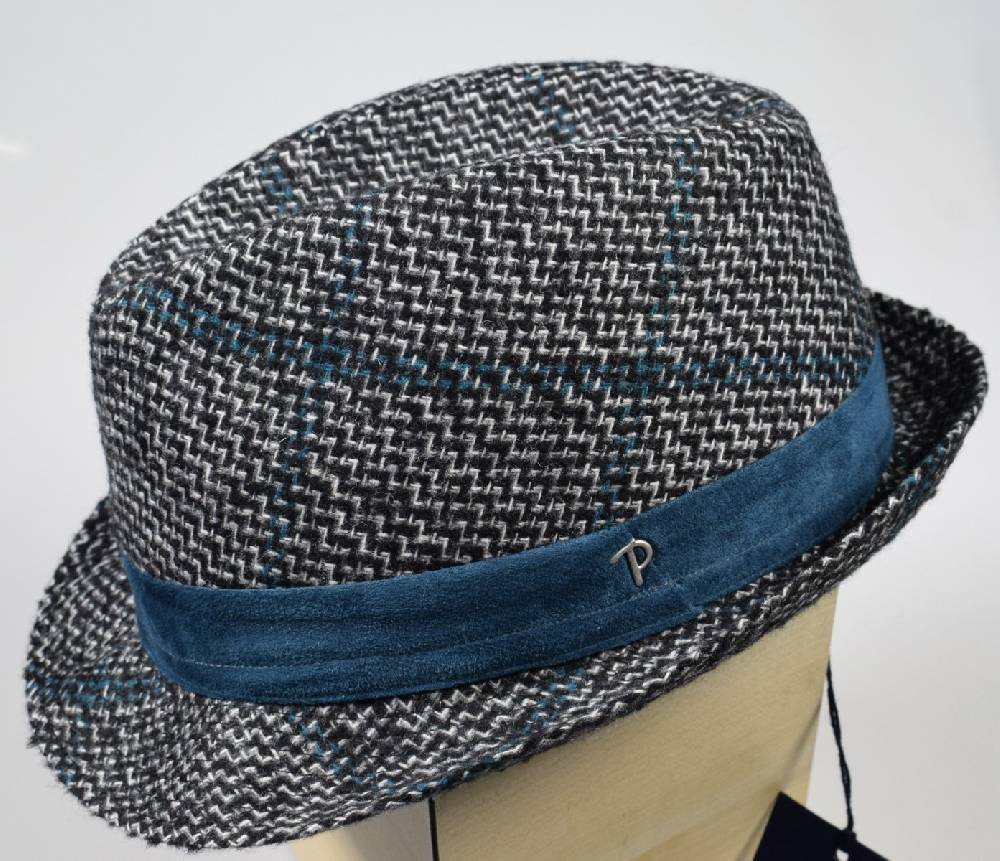 Panizza Cappello moda trilby panizza fantasia a quadri Prezzo Ridotto
