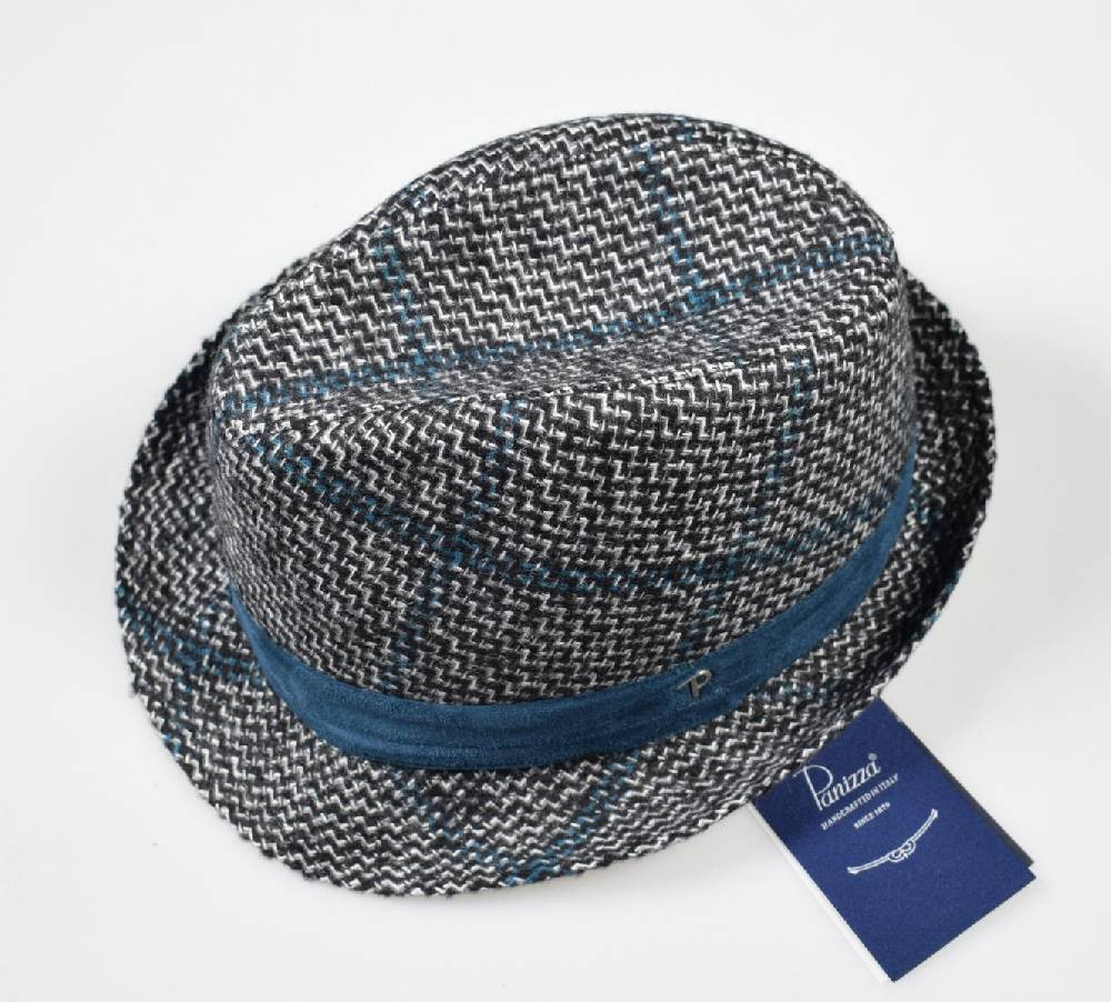 Panizza Cappello moda trilby panizza fantasia a quadri Prezzo Ridotto