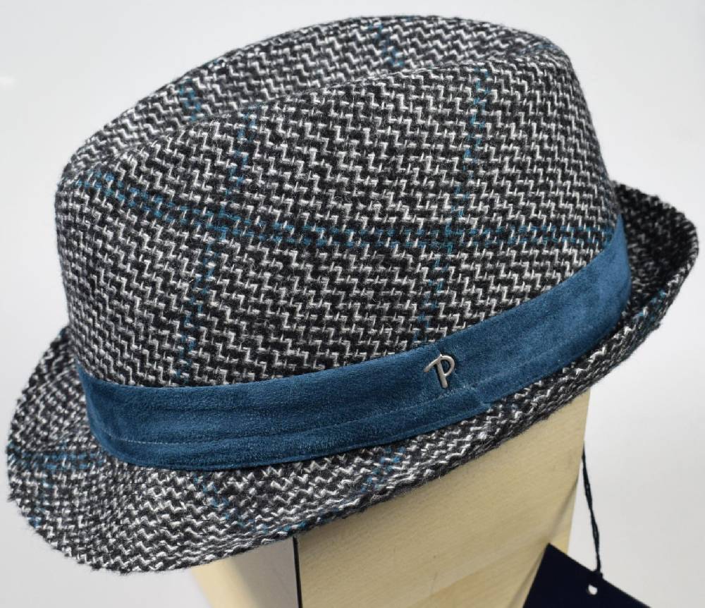 Panizza Cappello moda trilby panizza fantasia a quadri Prezzo Ridotto