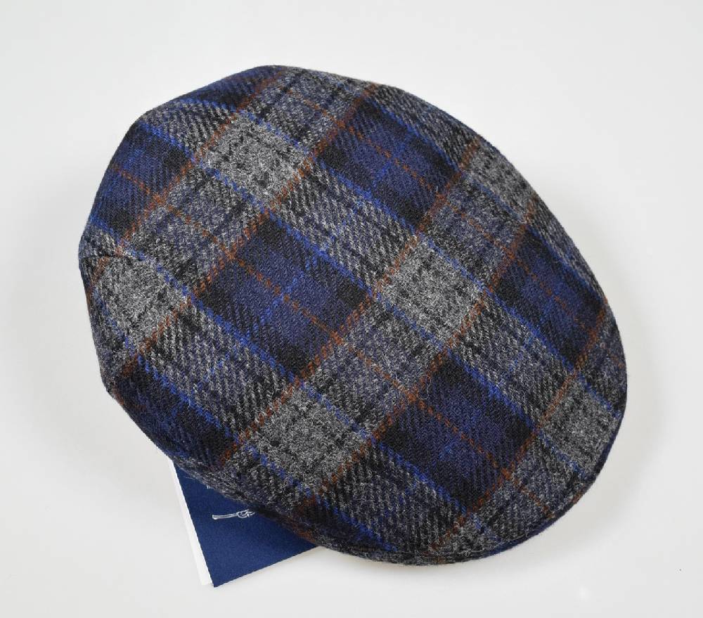 Panizza Berretto panizza blu fantasia british a quadri Sottocosto