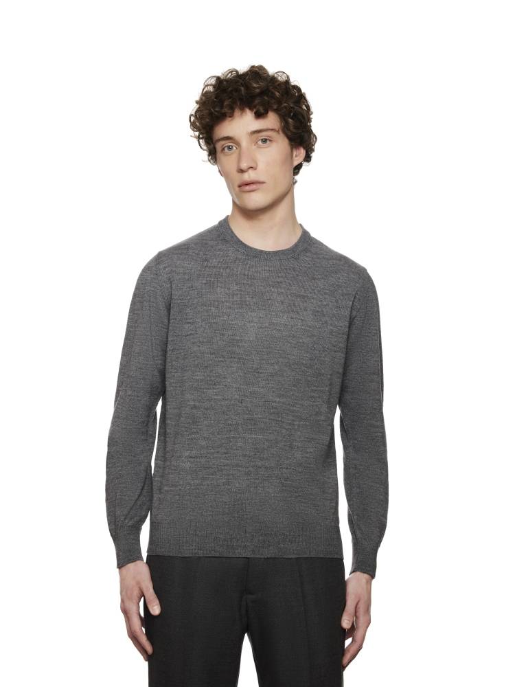 Montechiaro Girocollo montechiaro in misto lana pettinata modern fit In Vendita
