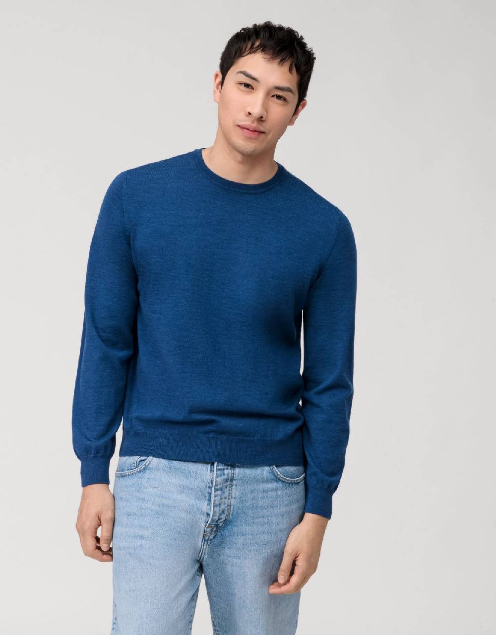 Olymp Girocollo olymp blu marine lana merinos regular fit