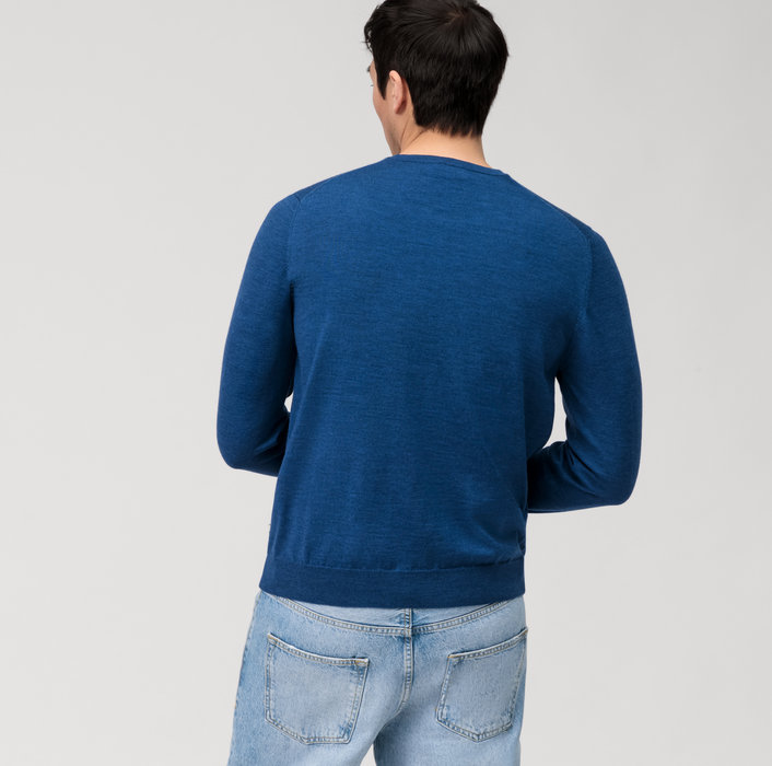 Olymp Girocollo olymp blu marine lana merinos regular fit Saldi