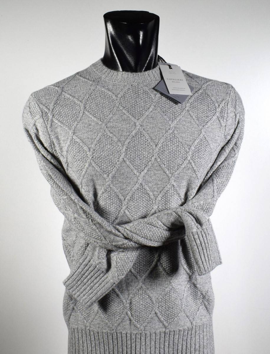 Cavalieri Milano Girocollo cavalieri milano intarsio misto cashmere Hotsell
