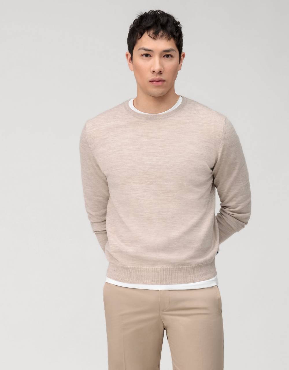 Olymp Girocollo olymp beige lana merinos regular fit 2025