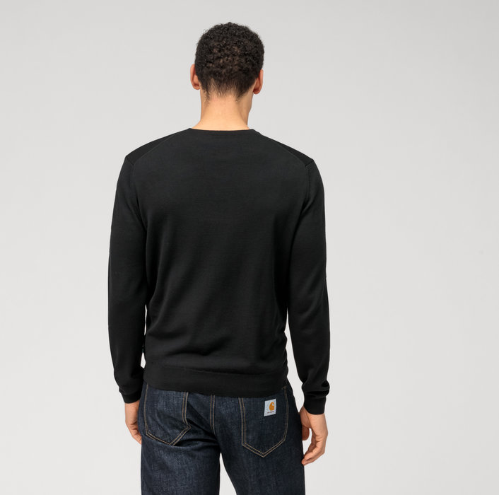 Olymp Pullover scollo a v nero olymp regular fit Italy