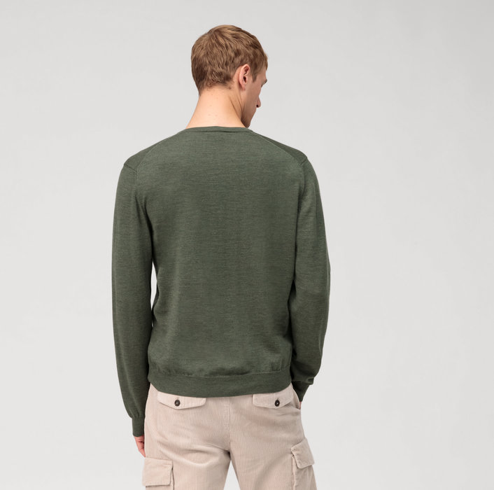 Olymp Pullover scollo a v verde olymp regular fit 2025