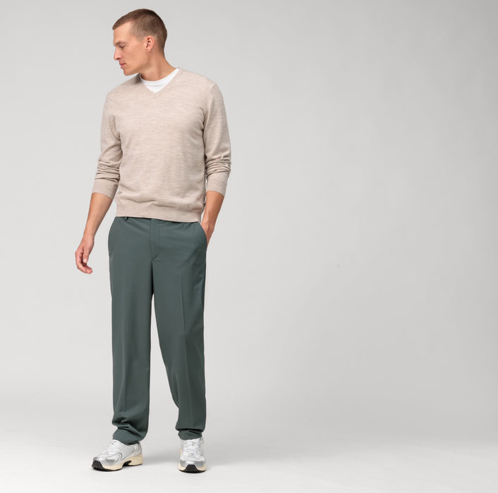 Olymp Pullover scollo a v beige olymp regular fit In Linea