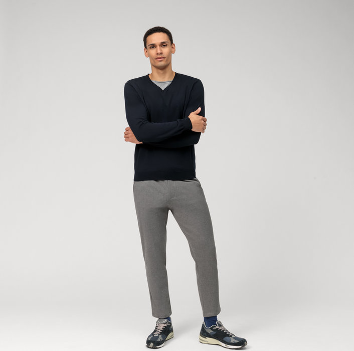 Olymp Pullover scollo a v blu olymp regular fit Nuovo
