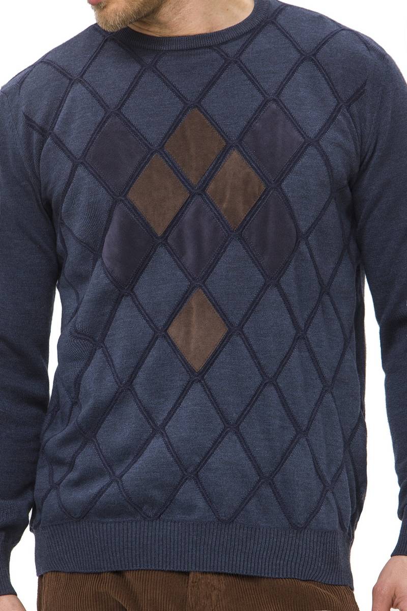 Green Coast Maglia blu girocollo green coast lana merinos zegna baruffa Spedizione Gratuita