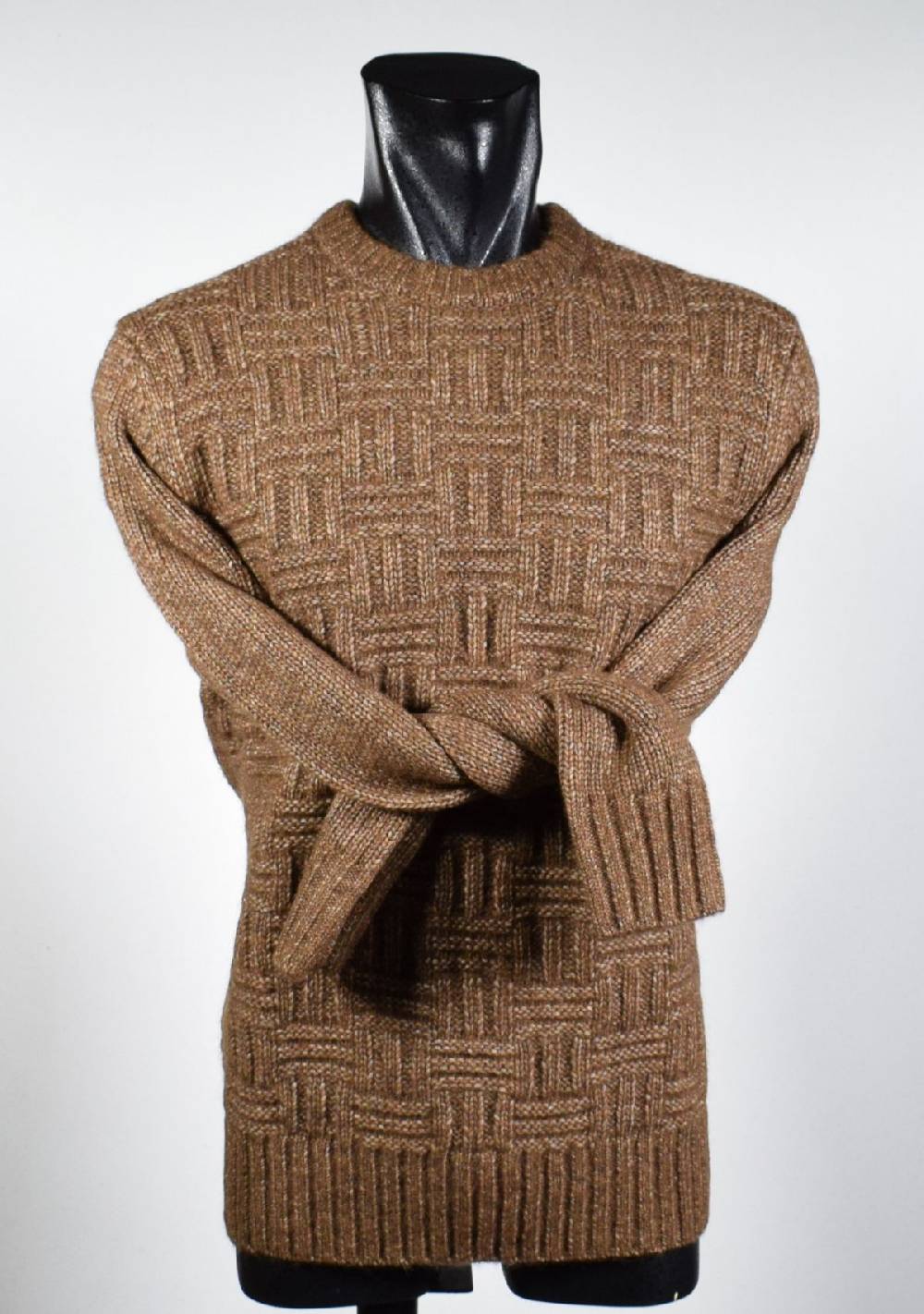 Cavalieri Milano Maglione girocollo cavalieri lana alpaca a coste trasversali Soddisfazione Garantita