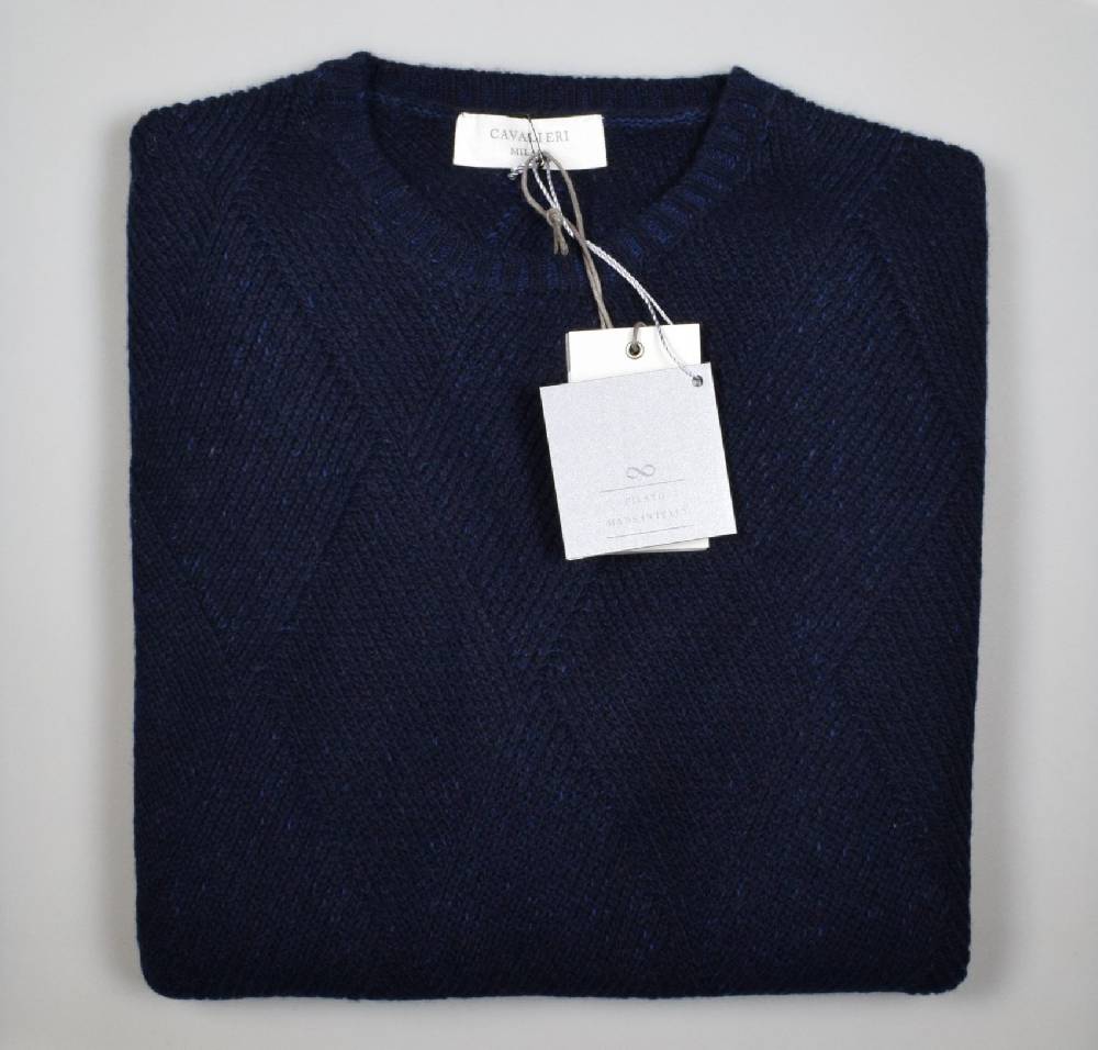 Cavalieri Milano Girocollo intarsio vanisè cavalieri lana cashmere Qualità Garantita