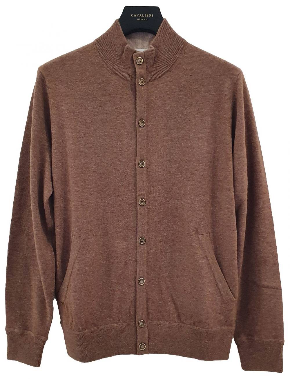 Cavalieri Milano Cardigan giacca blu con bottoni lana cashmere Acquista Ora