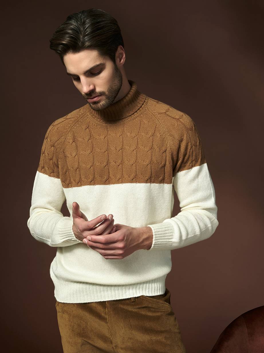 Gran Sasso Dolcevita gran sasso in air wool bicolore Promozione Limitata