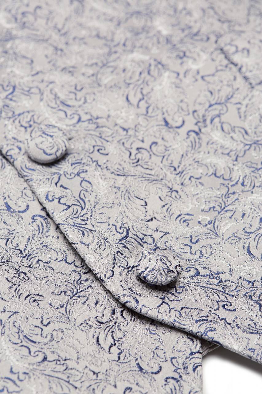 Digel Panciotto elegante cerimonia digel grigio perla con blu Convenienza