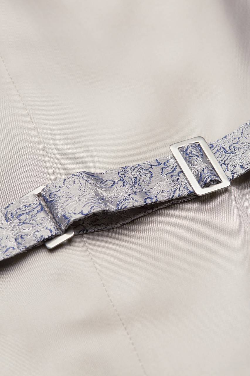 Digel Panciotto elegante cerimonia digel grigio perla con blu Convenienza