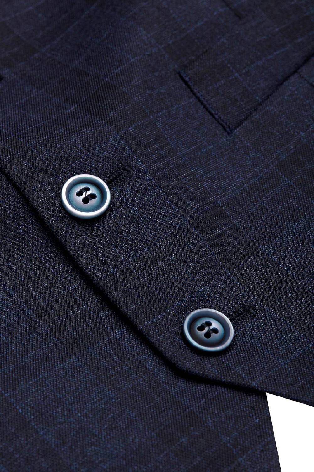 Digel Gilet panciotto moda digel blu a quadri fantasia principe di galles Presa