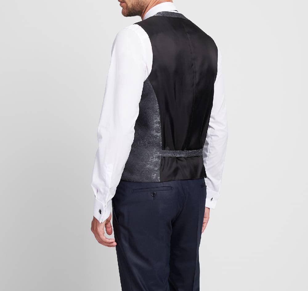 Digel Gilet elegante cerimonia digel grigio scuro in raso Offerta