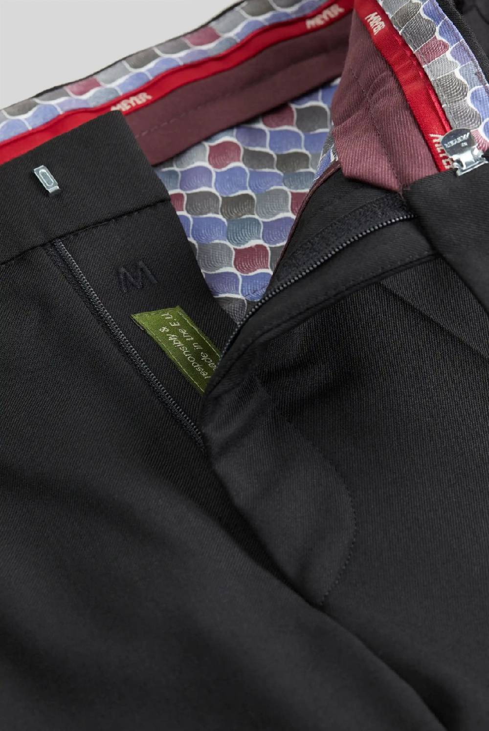 Meyer Pantalone meyer nero in premium soft twill comfort fit Offerte