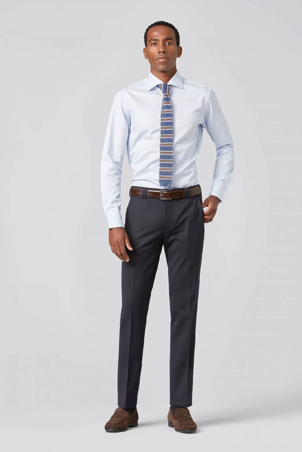 Meyer Pantalone meyer blu in premium soft twill comfort fit Vendita Economica