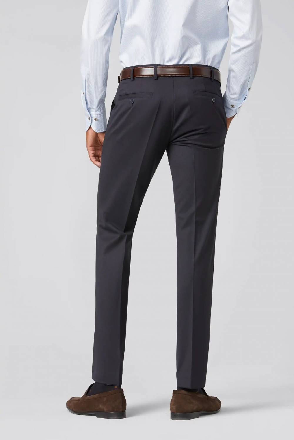 Meyer Pantalone meyer blu in premium soft twill comfort fit Vendita Economica