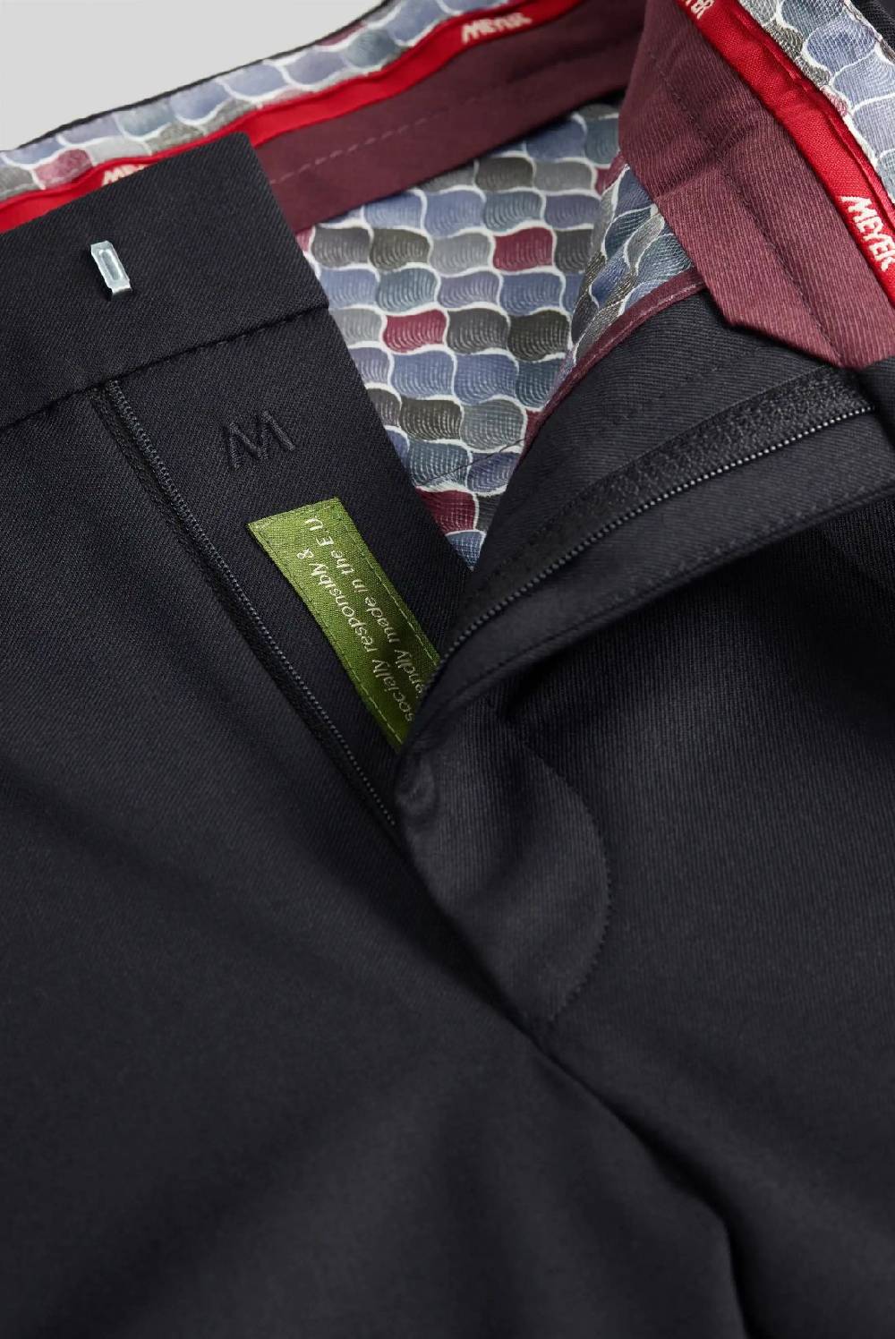 Meyer Pantalone meyer blu in premium soft twill comfort fit Vendita Economica