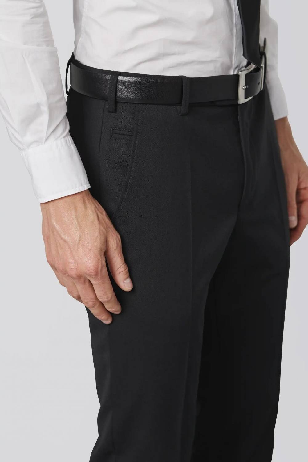 Meyer Pantalone meyer nero in twill teflon stretch I Più Venduti