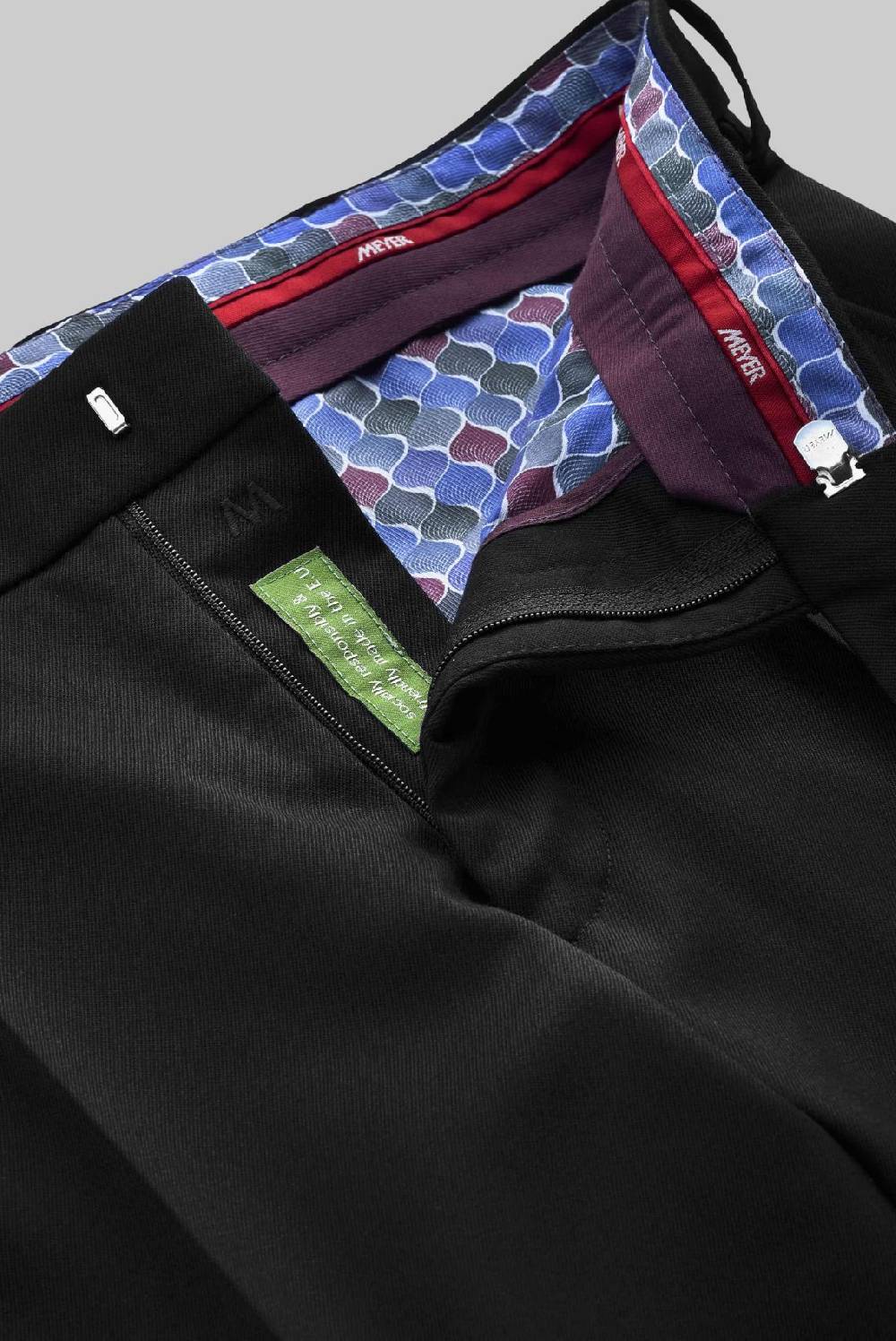 Meyer Pantalone meyer nero in twill teflon stretch I Più Venduti