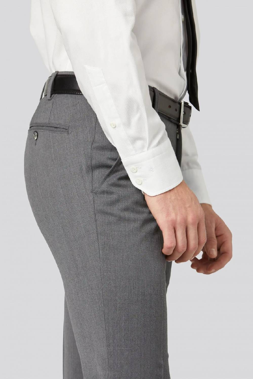 Meyer Pantalone meyer grigio medio in twill teflon stretch Vendite Flash