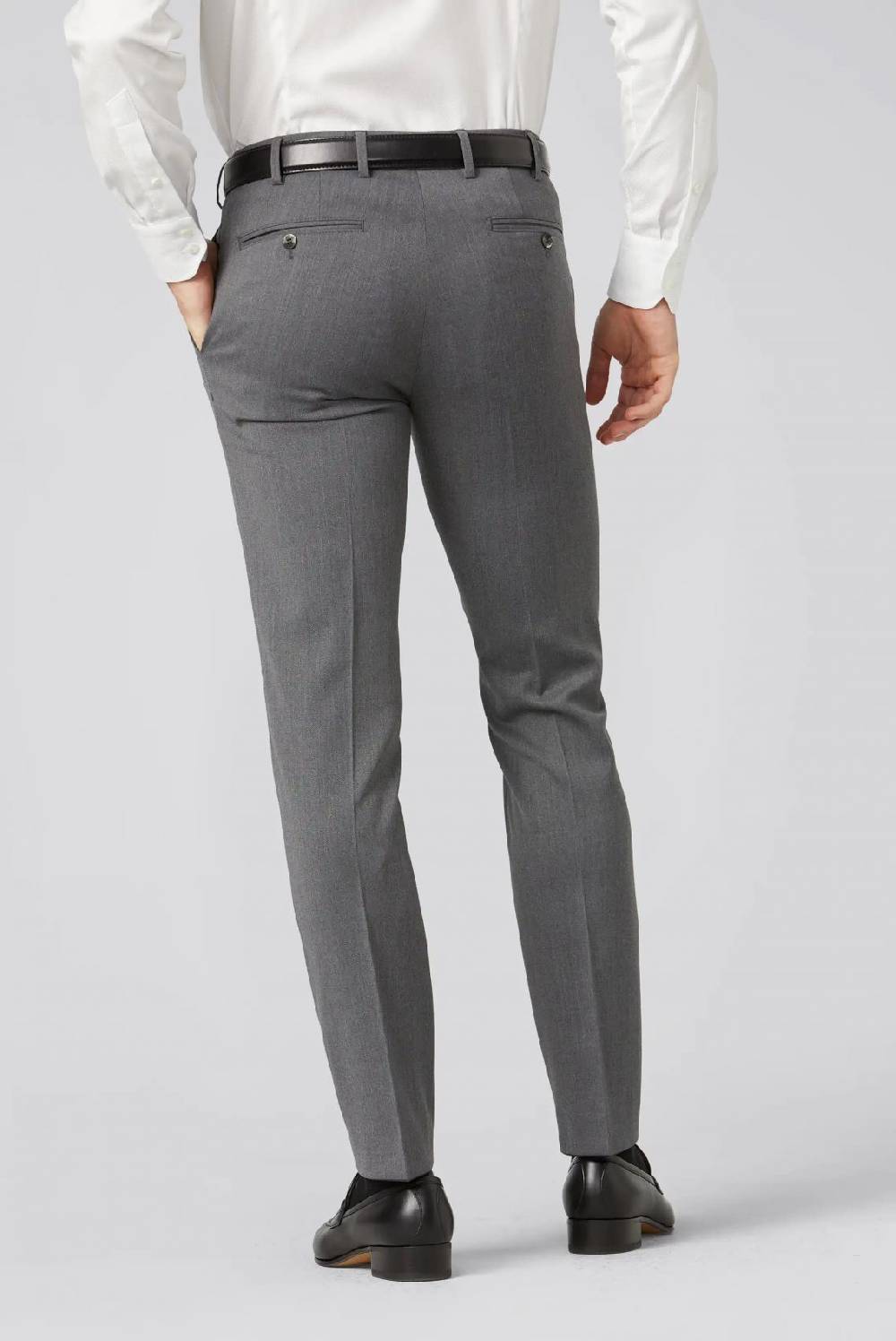 Meyer Pantalone meyer grigio medio in twill teflon stretch Vendite Flash