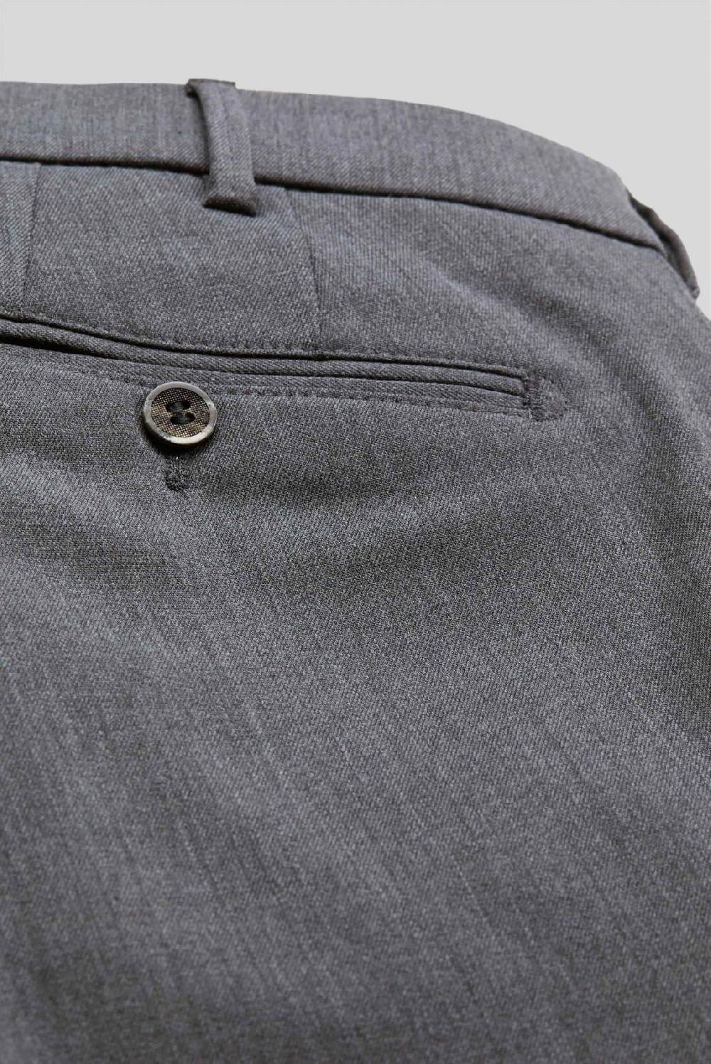 Meyer Pantalone meyer grigio medio in twill teflon stretch Vendite Flash
