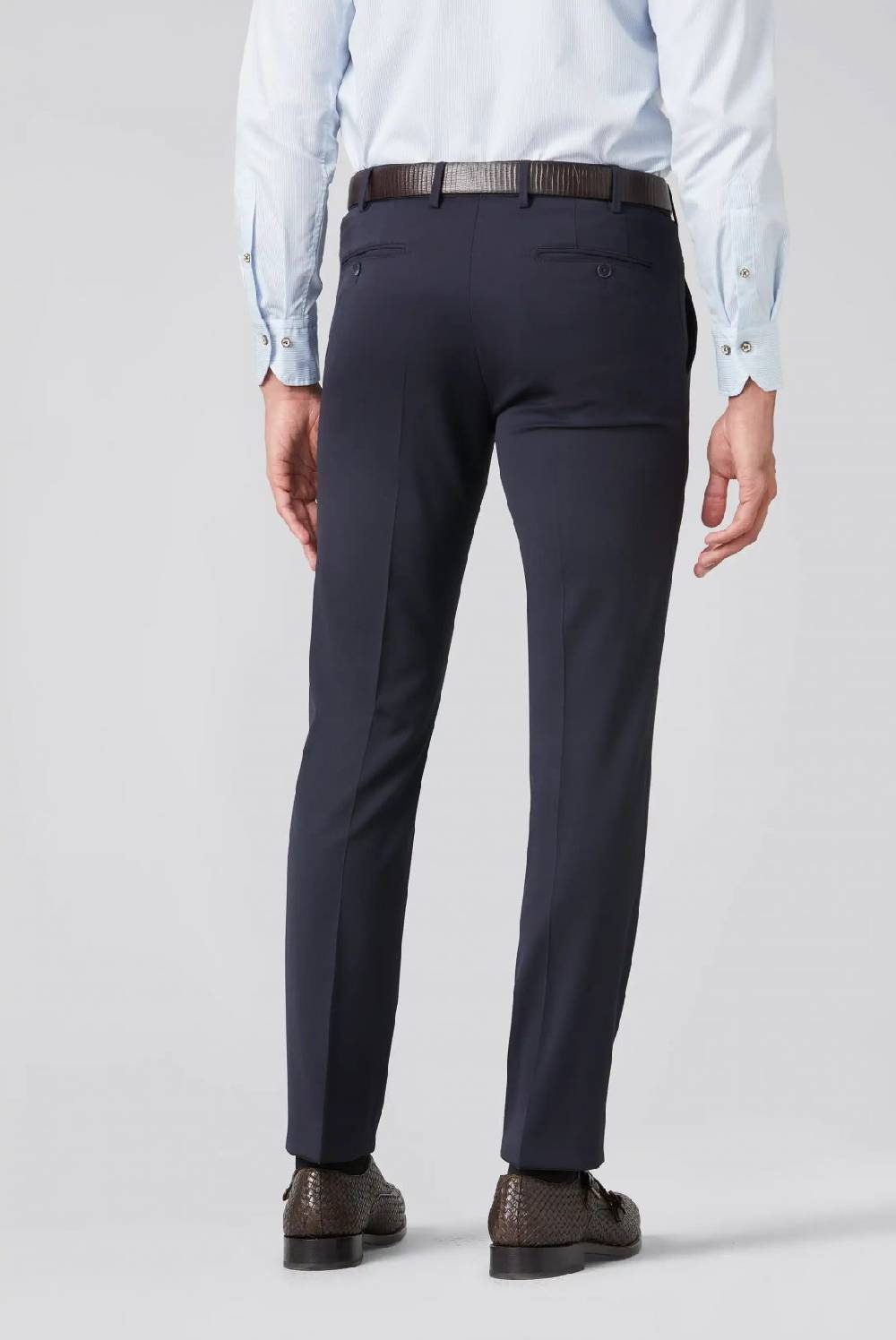 Meyer Pantalone blu meyer travel twill modern fit Nuova