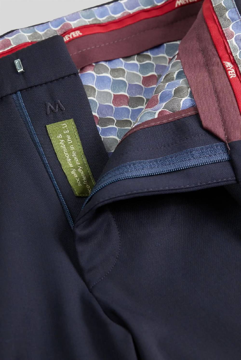 Meyer Pantalone blu meyer travel twill modern fit Nuova