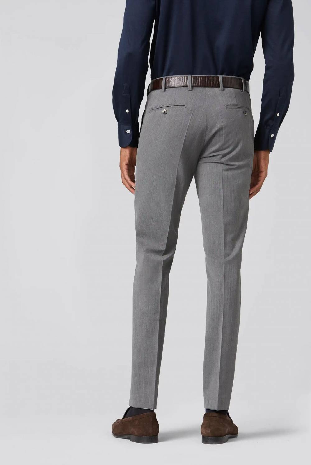 Meyer Pantalone grigio chiaro meyer travel twill modern fit Moda