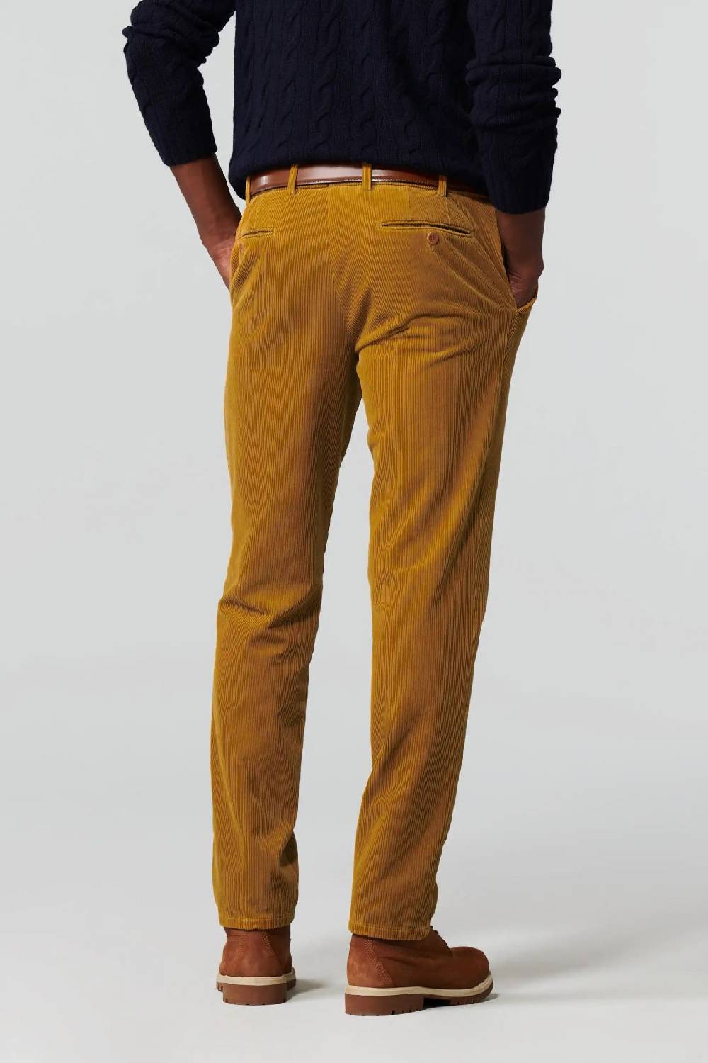 Meyer Pantalone color ambra meyer in velluto a coste luxury modern fit Italia