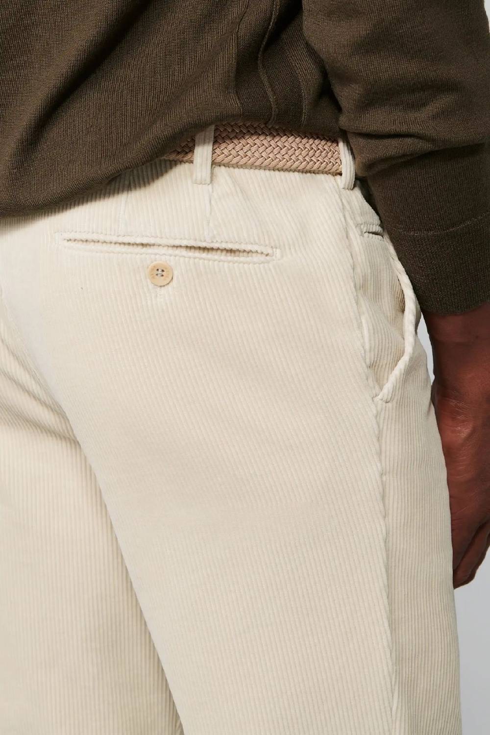 Meyer Pantalone avorio meyer in velluto a coste luxury modern fit 2025