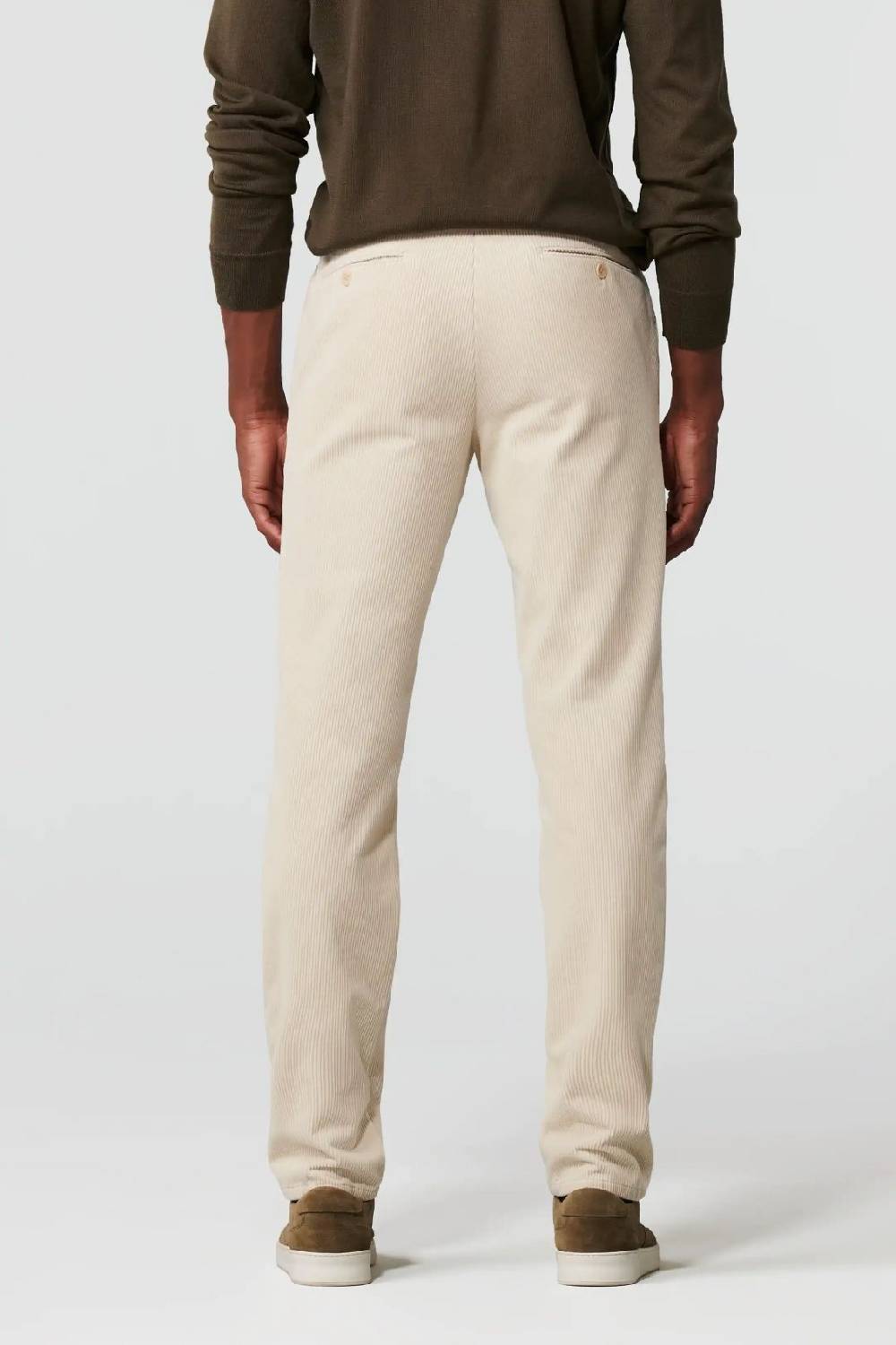 Meyer Pantalone avorio meyer in velluto a coste luxury modern fit 2025