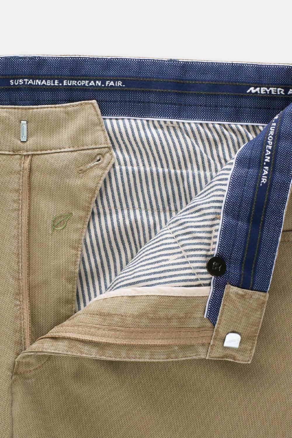 Meyer Pantalone modern fit color pietra meyer cotone microstruttura stretch Nuovo