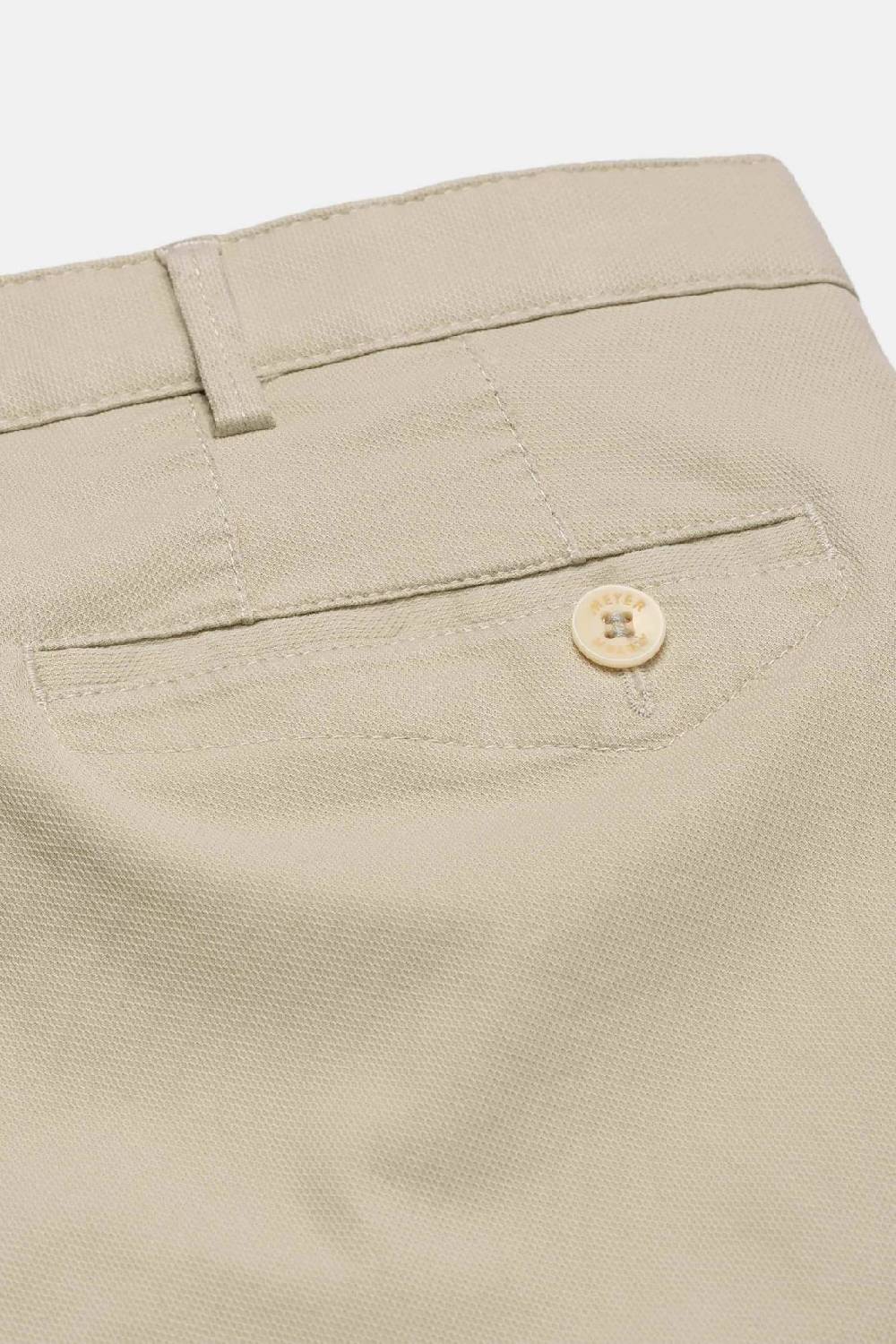 Meyer Pantalone modern fit beige meyer cotone microstruttura stretch Qualità