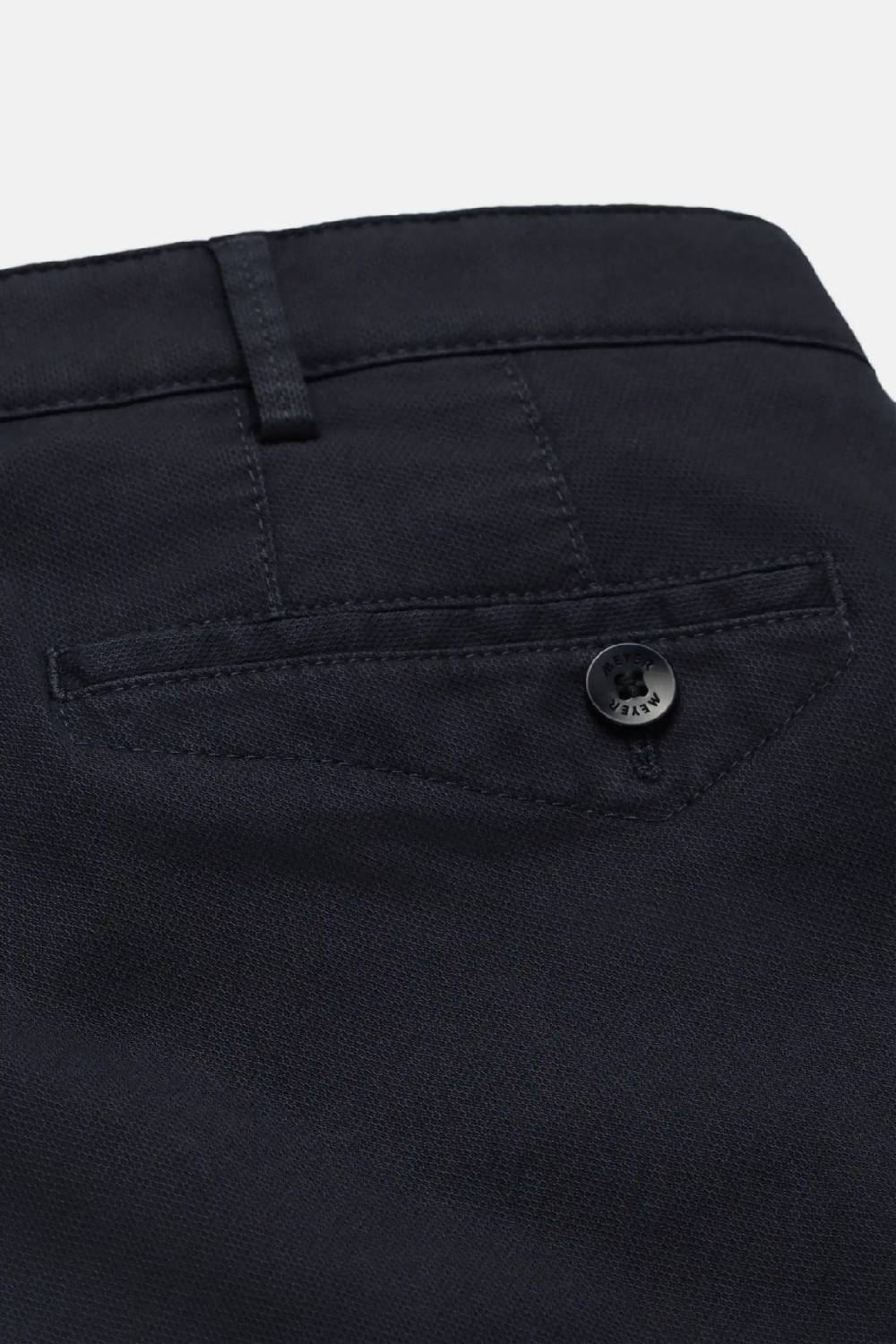 Meyer Pantalone modern fit blu meyer cotone microstruttura stretch Promozione