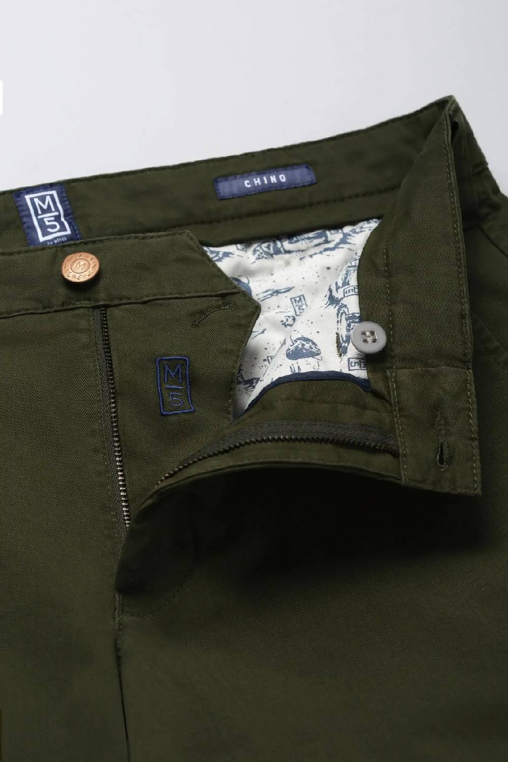 Meyer Pantalone regular fit verde cotone bio stretch m5 by meyer Spedizione Gratuita