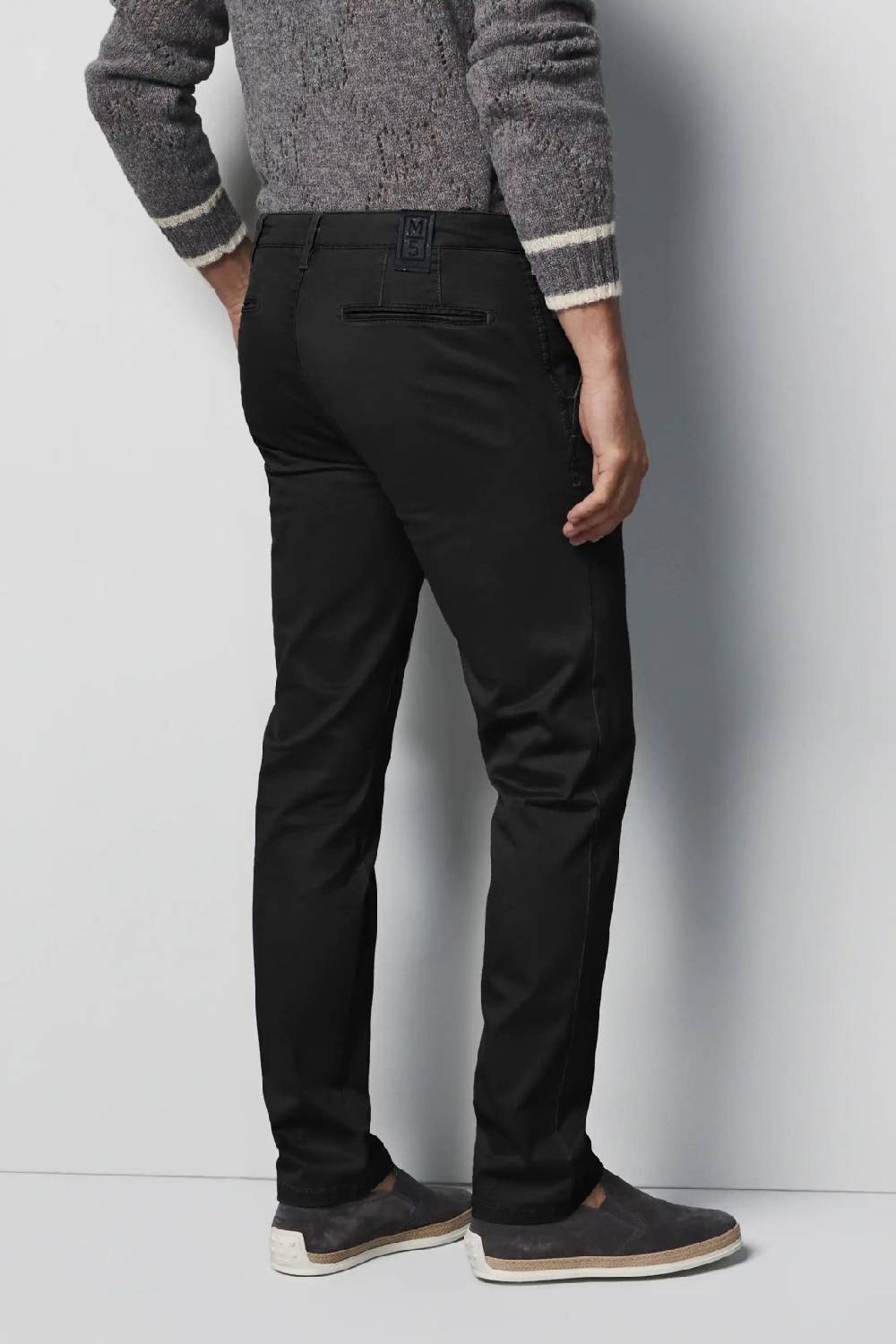 Meyer Pantalone regular fit nero cotone bio stretch m5 by meyer Pezzi Unici